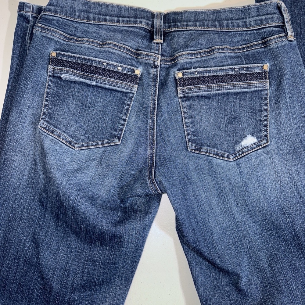 White House Black Market Jeans Womens Size 00‎ Low Rise Studded Distressed WHBM